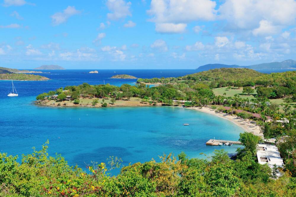 Aguas turquesas del mar caribe